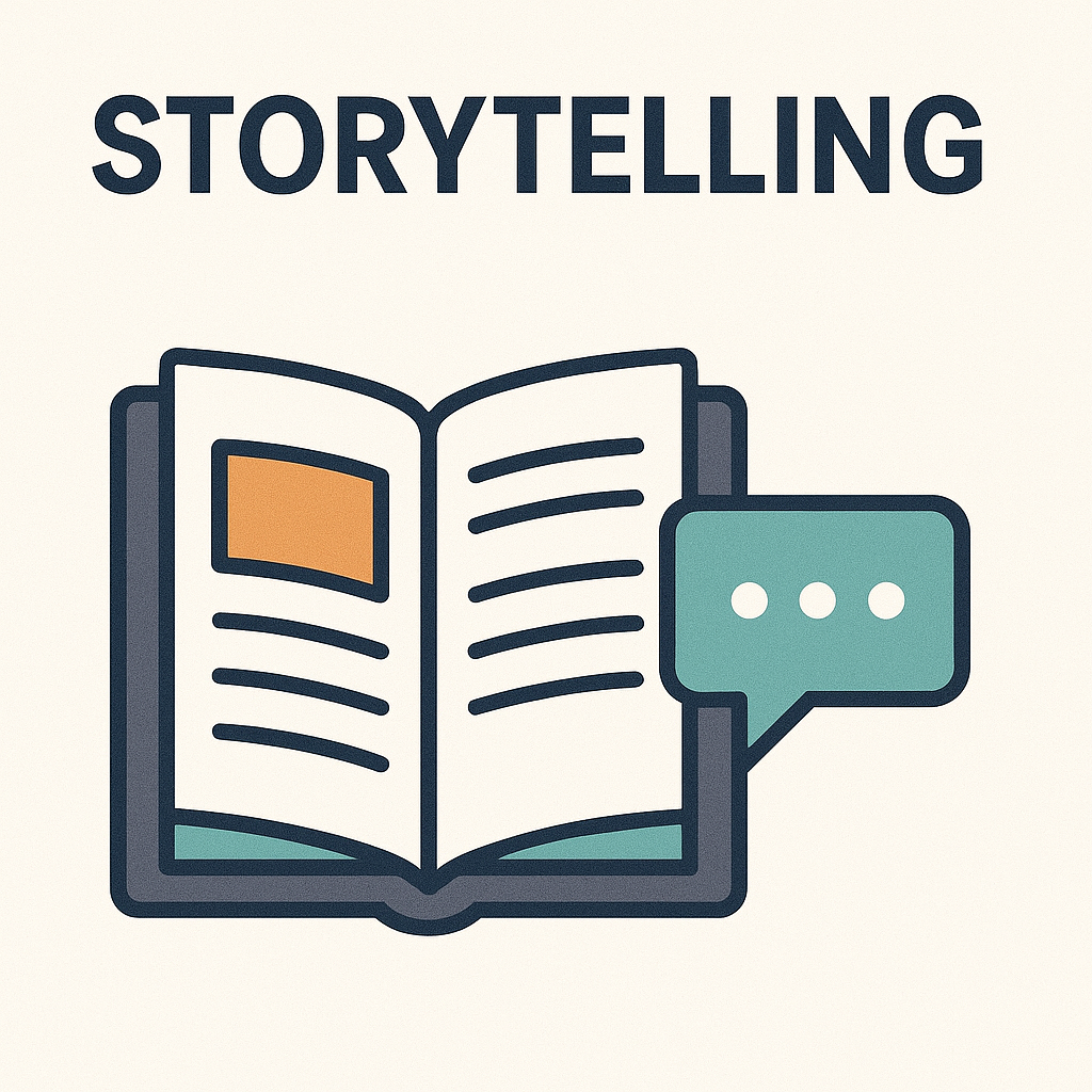 Open book with speech bubble symbolizing ChatGPT storytelling writing prompt